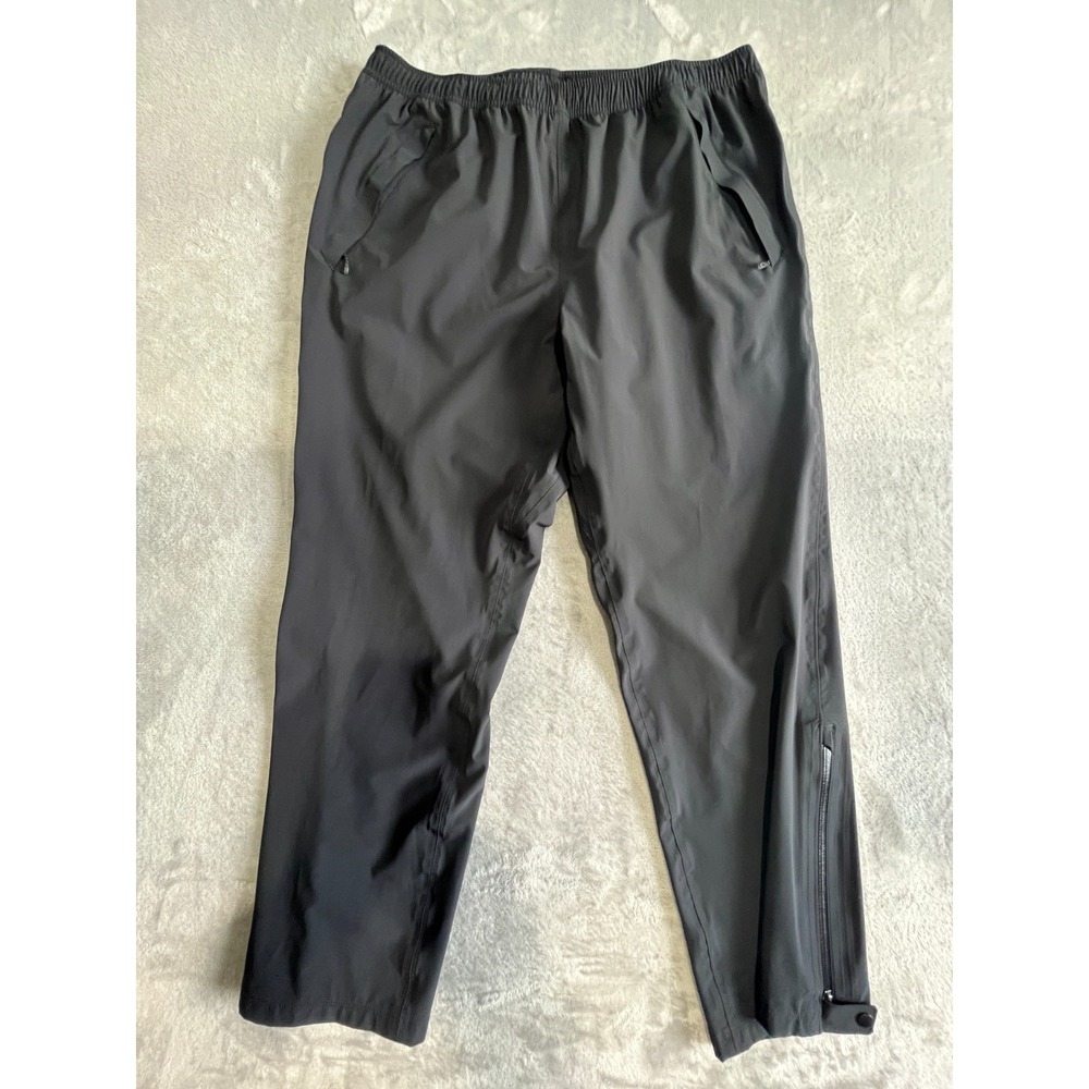Duluth Trading Flexpedition Pull On Pants Men XL Black Stretch Travel Jogger Zip